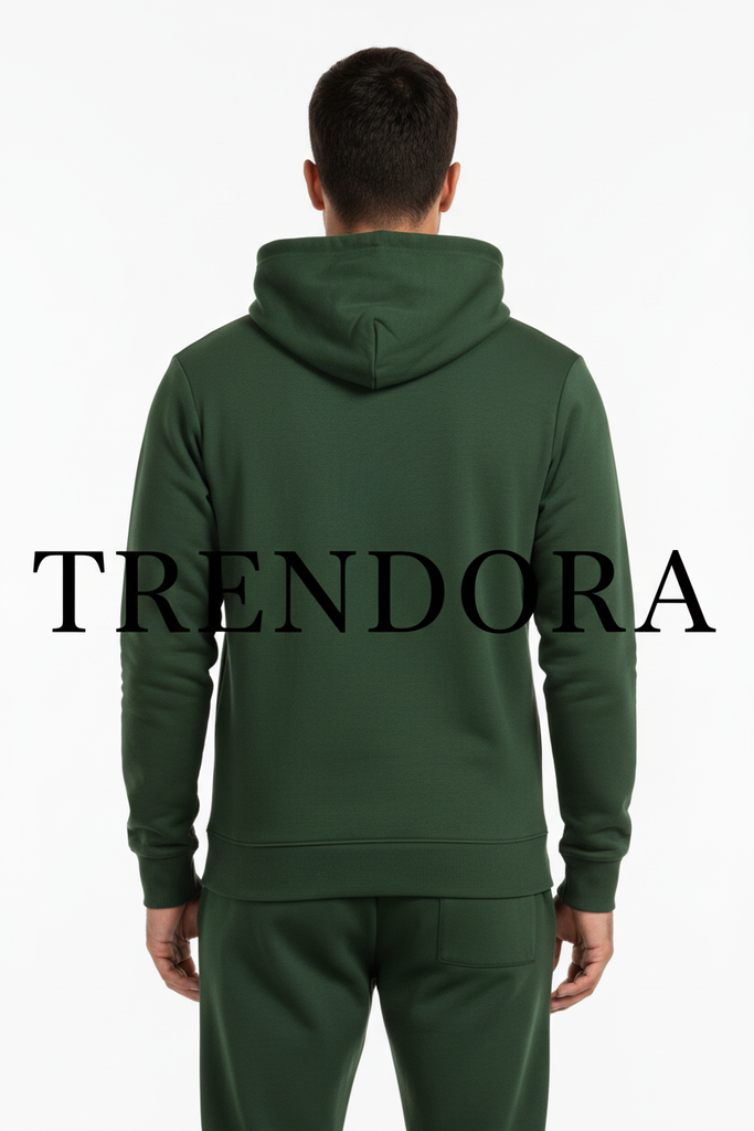 Dark Green Hoodie - Back view