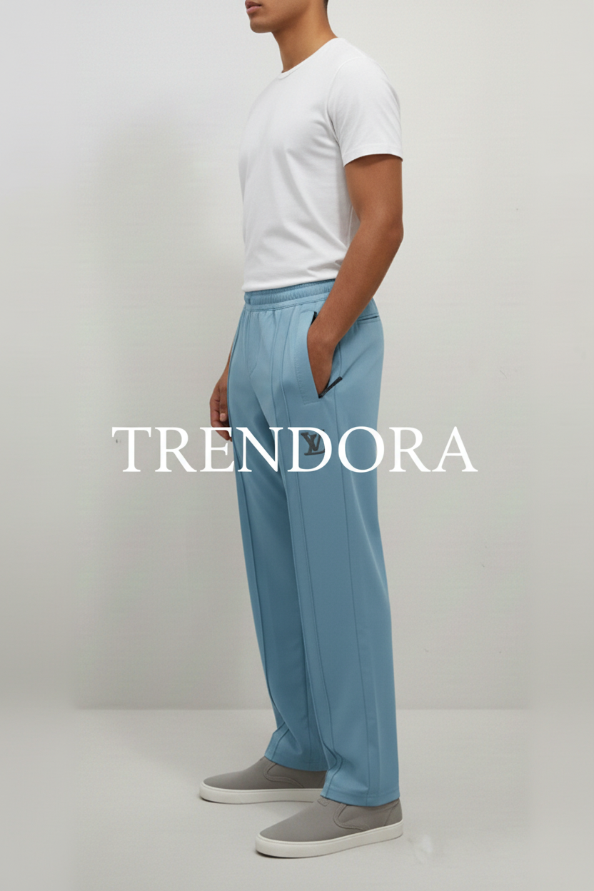 Sky Blue Trousers - Side view