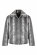 Men's Luxury Grey Faux Fur Jacket - Front View