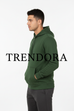 Dark Green Hoodie - Side view