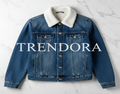 Blue Sherpa Jacket - Flat lay