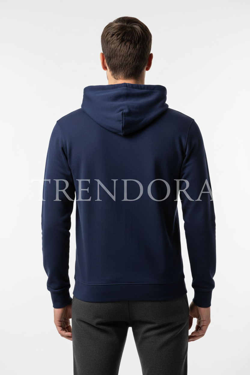 Navy Blue Hoodie - Back view