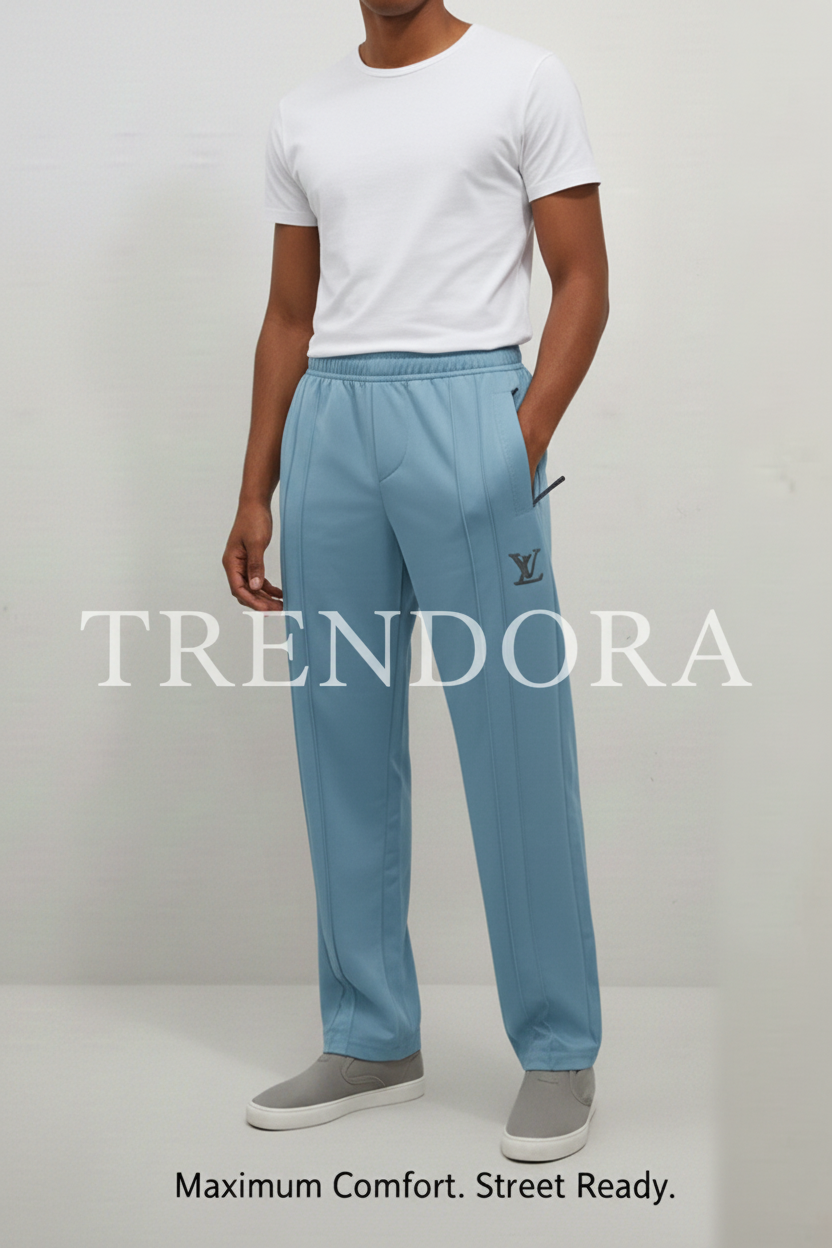 Sky Blue Trousers - Front view