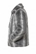 Men's Luxury Grey Faux Fur Jacket - Side View