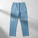 Sky Blue Trousers - Flat lay