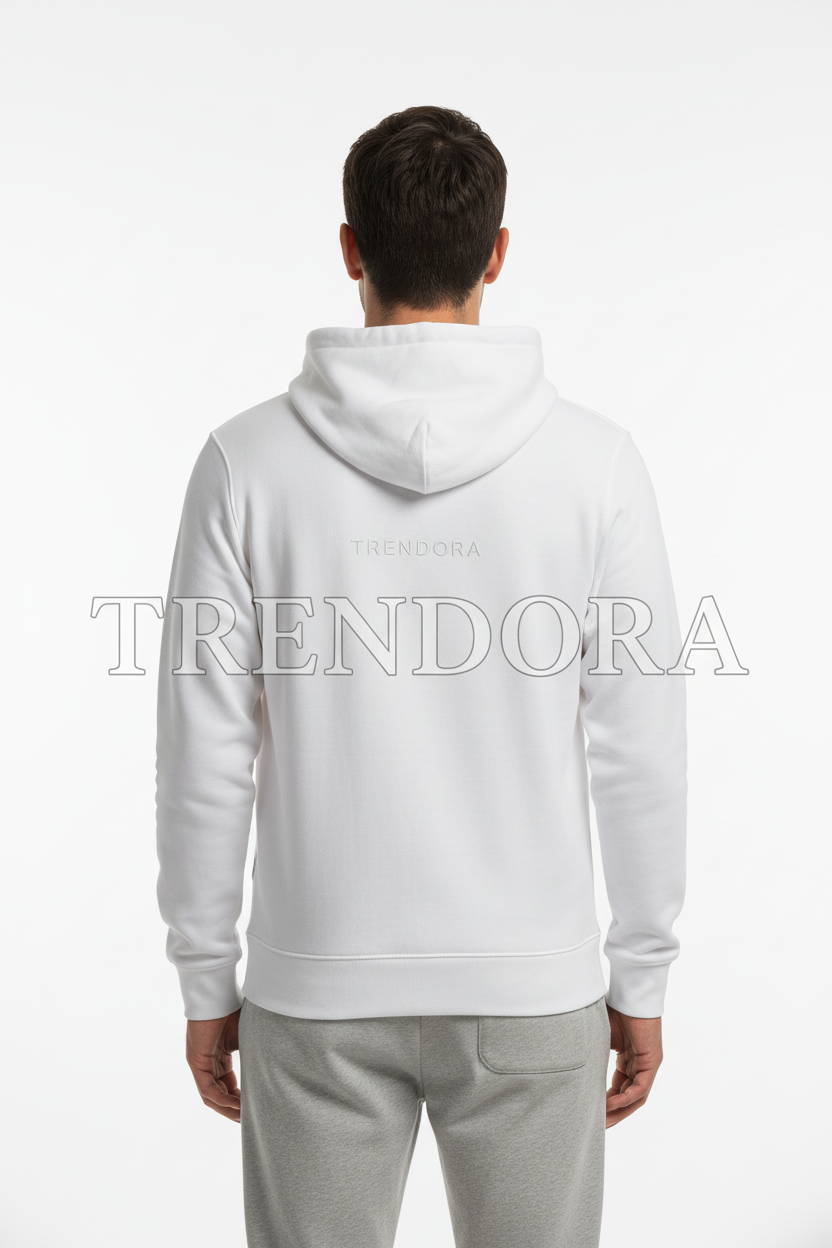 White Hoodie - Back view