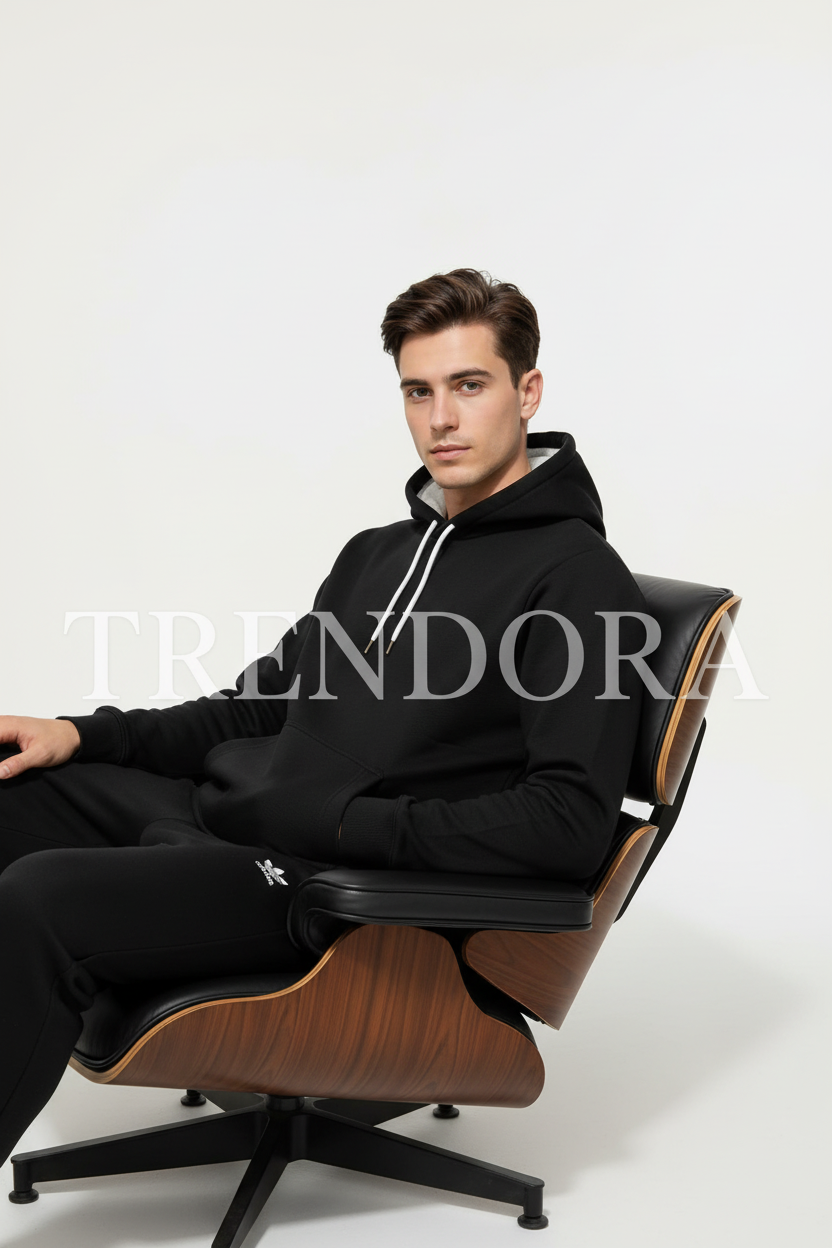 Black Hoodie - Seated view
