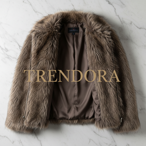 Premium Faux Fur Jacket - Flat lay