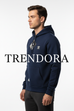 Navy Blue Hoodie - Side view